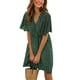 thumbnail image 2 of Sunloudy Vestido casual de manga corta para mujer, a la moda, estampado de puntos, cuello en V, cintura alta, vestido de gasa Sunloudy S M L XL, 2 of 8