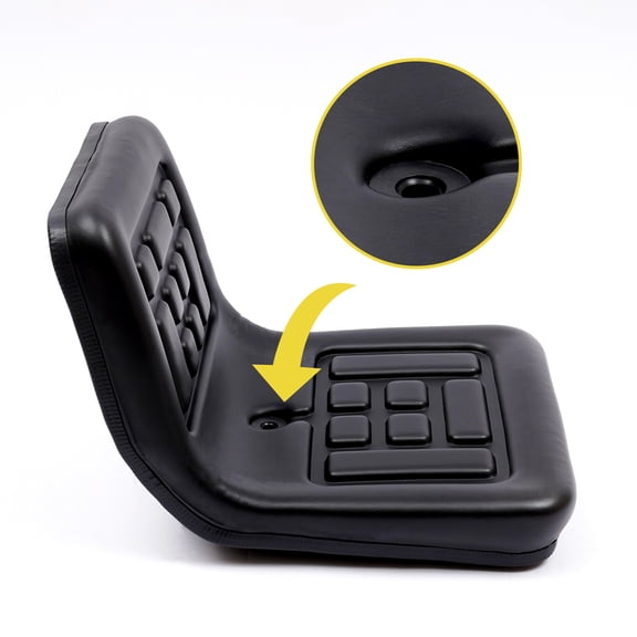 Miumaeov Universal Tractor Seat Lawn Tractor Seat Replacement with Brackets Waterproof PU