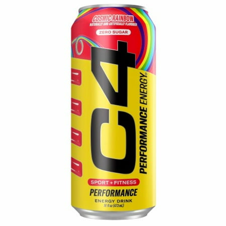 C4 Performance Cosmic Rainbow Energy Drink Can 16 fl oz Packaging May Vary