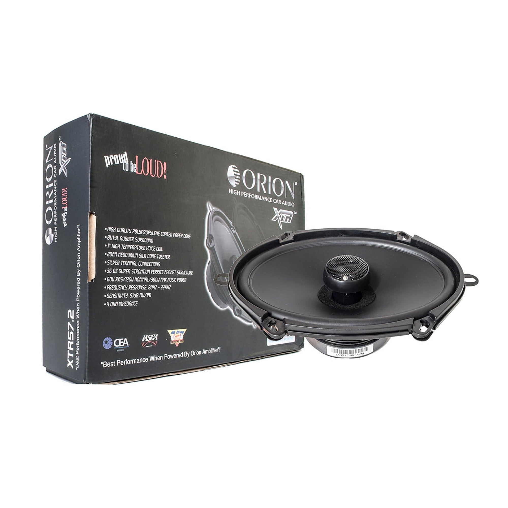 Orion XTR57.2 XTR 5X7" 60W RMS 2 Way Car Audio Coaxial Speakers 300W Max PAIR