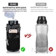thumbnail image 4 of Eigraketly Funda para botella de agua de viaje para senderismo, Camping, con correa para el hombro, bolsa aislante Universal para hervidor de agua, funda Mochilas de mochilero Impreso Negro Eigraketly OD028393-03, 4 of 6