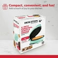 thumbnail image 4 of Holstein Housewares Personal/Mini Waffle Maker, Non-Stick Coating, Mint - 4-inch Waffles in Minutes, Hash Browns, Keto, Snacks, Sandwich, Eggs, Easy to Clean, 4 of 10