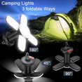 thumbnail image 2 of BRILLAR Luz solar para acampar recargable por USB: 4500 mAh, 6 modos de iluminación, SOS de 360°, plegable, resistente al agua, 2 of 5