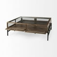thumbnail image 5 of Mercana Arelius 42" Square Glass Top Display Coffee Table in Brown And Black, 5 of 7