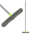 thumbnail image 1 of Escoba de empuje con mango largo, cerdas de goma, escoba barredora, escoba para Gato, pelo de perro, alfombra, azulejos de madera dura, ventanas, limpieza, resistente al agua, 1 of 5