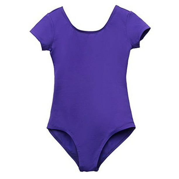 Elowel Pajamas - Girls' Team Basics Short Sleeve Leotard Purple (size2 ...