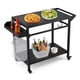 thumbnail image 1 of Yeshouse Carrito para parrilla de exterior con ruedas, mesa de cocina de 3 niveles, estantes y ganchos, soporte para horno de pizza, 1 of 8