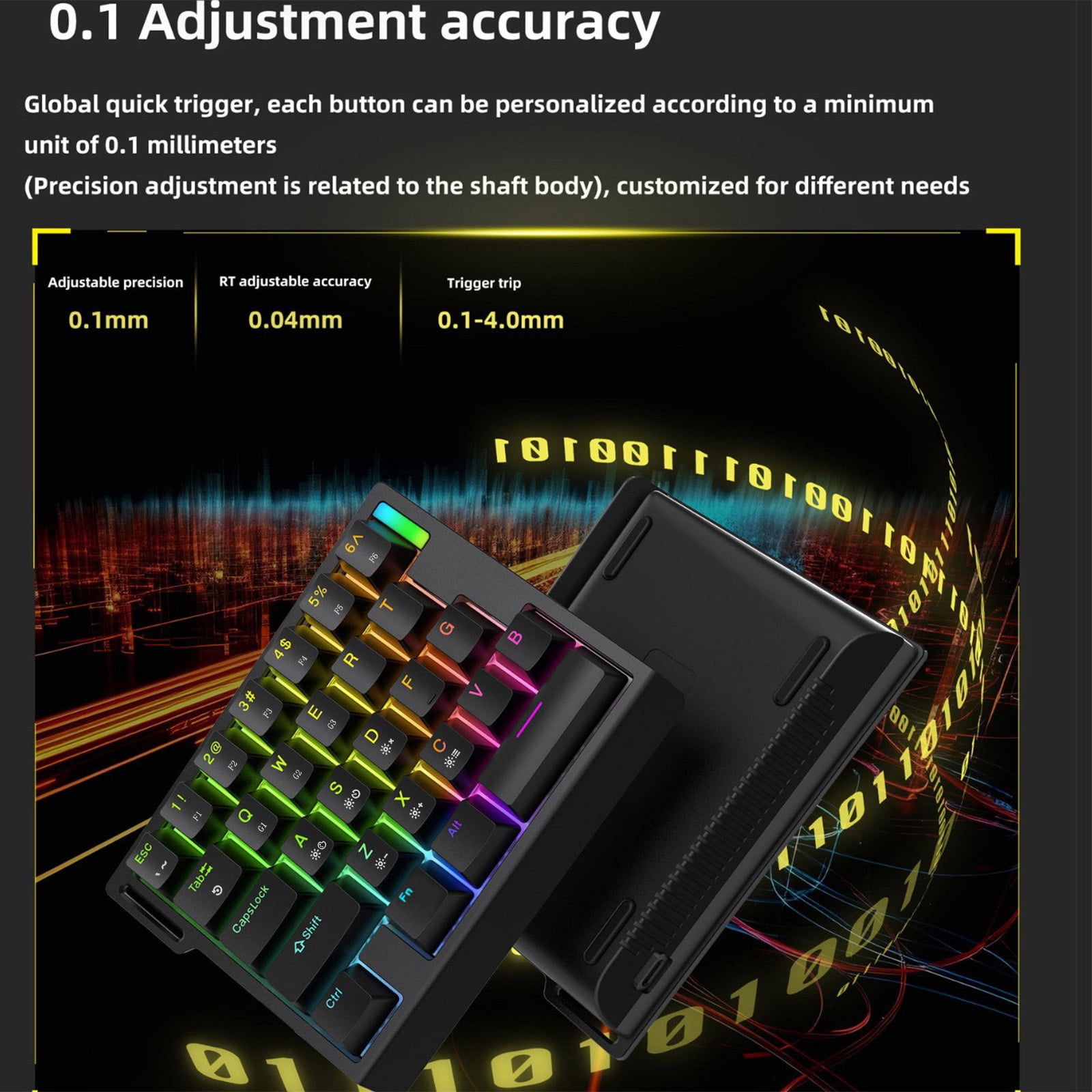 Switches Keyboard Backlit Hot Swappable Gaming Mechanical Single Handed Keyboard Replacement