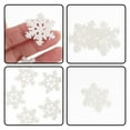 thumbnail image 2 of KAKOWELY 100 Pcs Mini Flocon de Neige en Résine Flocon de Neige Micro Paysage Décorations Flocon de Neige, 1.1"X1.1"X0.2", 2 of 4