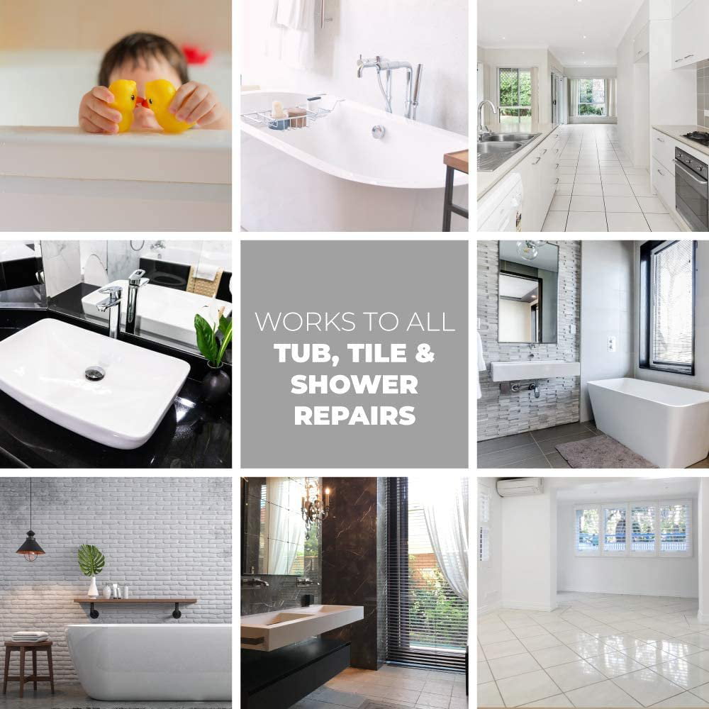 Tile Repair Paste For repairing the bathroom or kitchen tub bath sink X3D9 