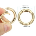 thumbnail image 2 of Uxcell 28mm OD Spring O Rings Round Clasp Clip Trigger Snap Spring Keyrings Gold Tone 20 Pack, 2 of 6
