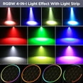 thumbnail image 3 of LED Moving Head Light 19x8W Beam/Wash/Zoom Effect Stage Lights, RGBW 4in1 DJ Lights with RGB LED Outer Aperture Effect for Music Party Disco Wedding, 3 of 7