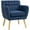 Blue, variant on HOMCOM Modern Accent Chair, Linen Upholstery Armchair, Tufted Club Chair