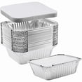 thumbnail image 2 of VEZEE 1-lbs Disposable Aluminum Oblong Foil Pan 500 Pcs With Board Lids, 2 of 5