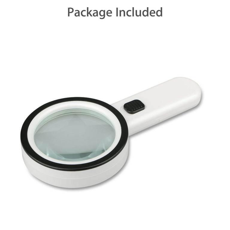 AIXPI Magnifying Glass with Light, 30X Handheld Large Magnifying Glass