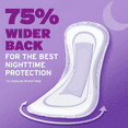 thumbnail image 2 of Poise Incontinence Bladder Control & Postpartum Pads for Women - Extra Coverage - Overnight Absorbency (8 Drop), 2 of 6