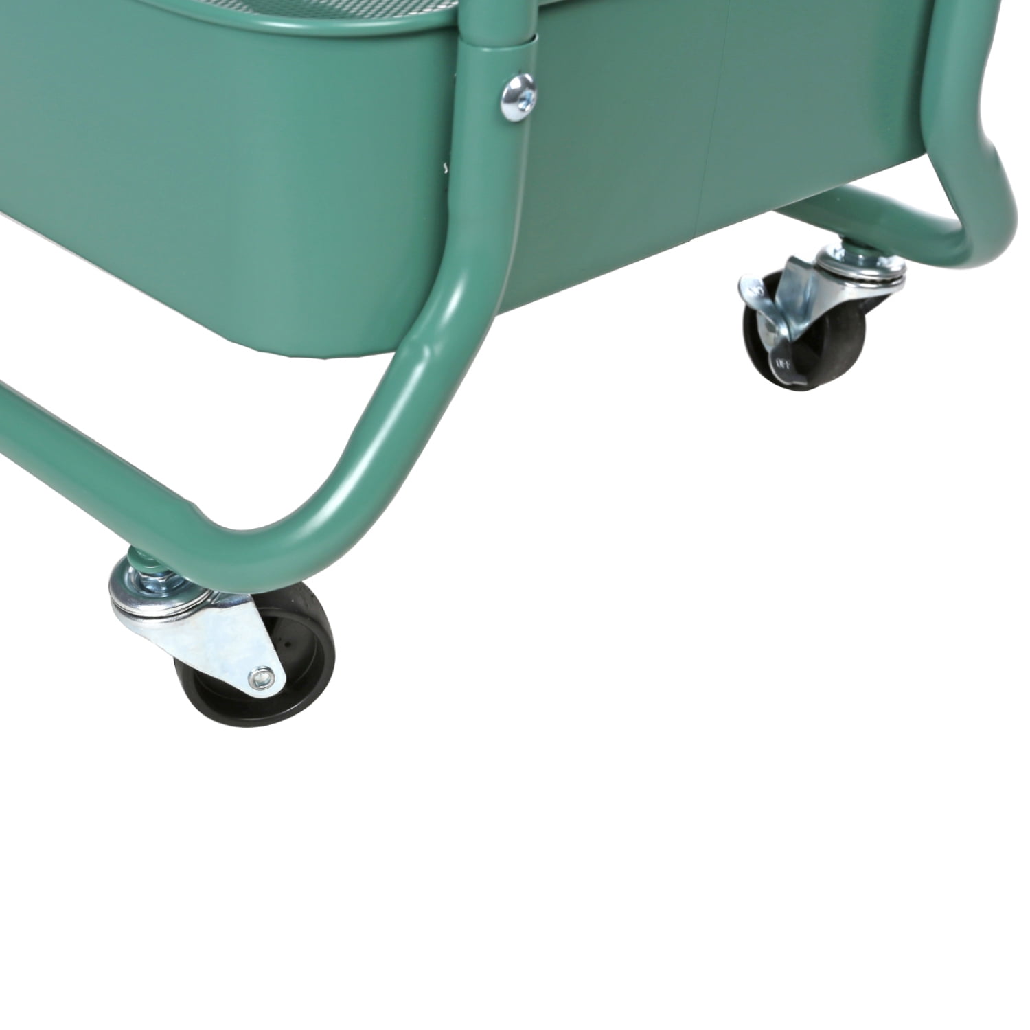 Mainstays 3 Tier Metal Utility Cart, Green Sage, Easy Rolling, Adult and Child