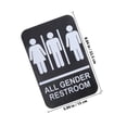 thumbnail image 2 of Minkissy 2 Pcs All Gender Restroom Sign ABS Silver High Visibility Simple Design, 2 of 8