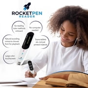 SmartPens4U Rocket Pen Text-to-Speech Reading Tutor-Scans Any Surface; Paper, Mobile or Laptop with Six Decoding Tools-Black Case