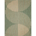thumbnail image 5 of Well Woven Alder Green Indoor/Outdoor Stripes Circles Geometric Area Rug (5'3" x 7'3"), 5 of 7