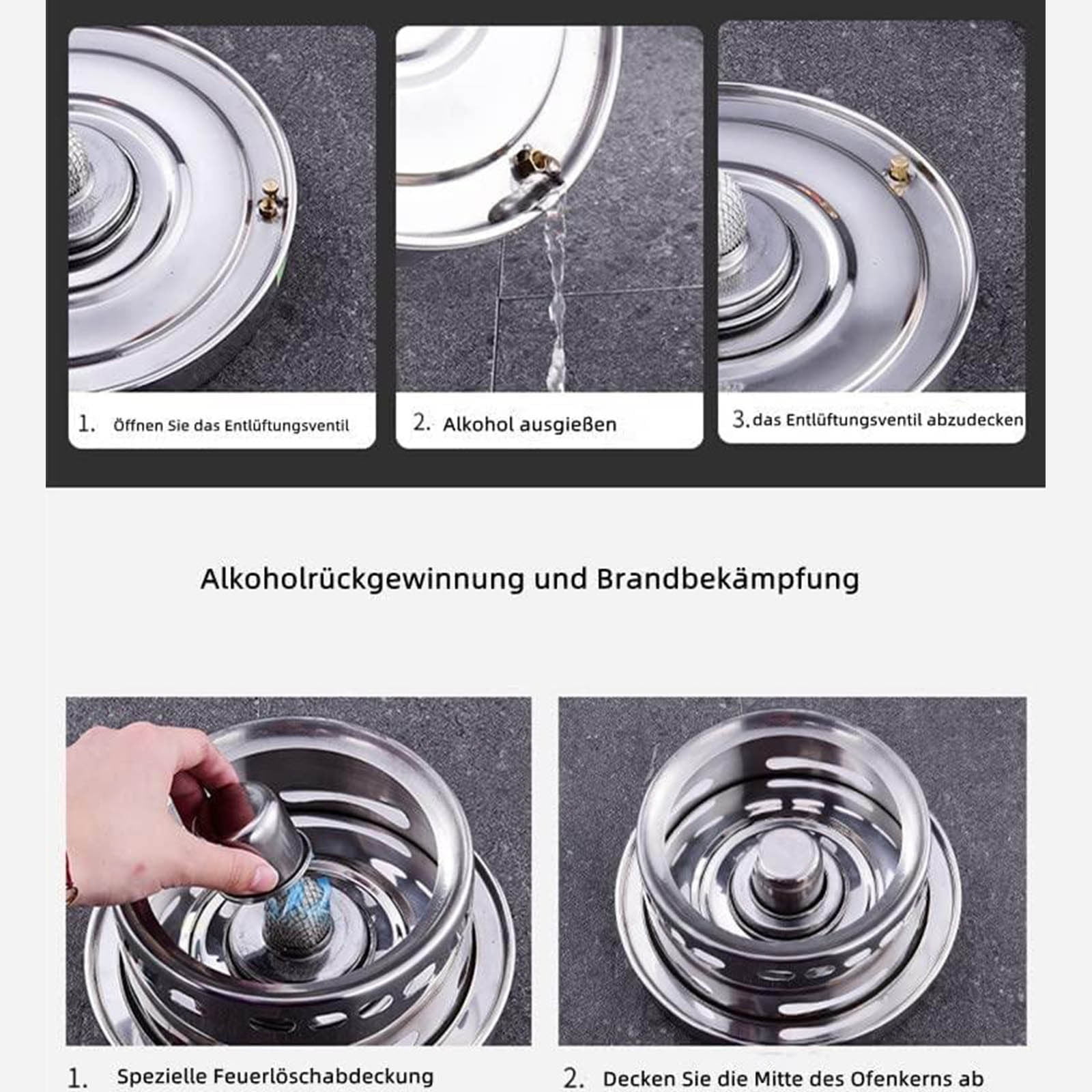 EDHITNR Portable Butane Stove, Single Burner Camping Stove for Indoor Outdoor Use, Stainless Steel Cooktop with Pot, No Electricity Required for Camping Hiking Picnics