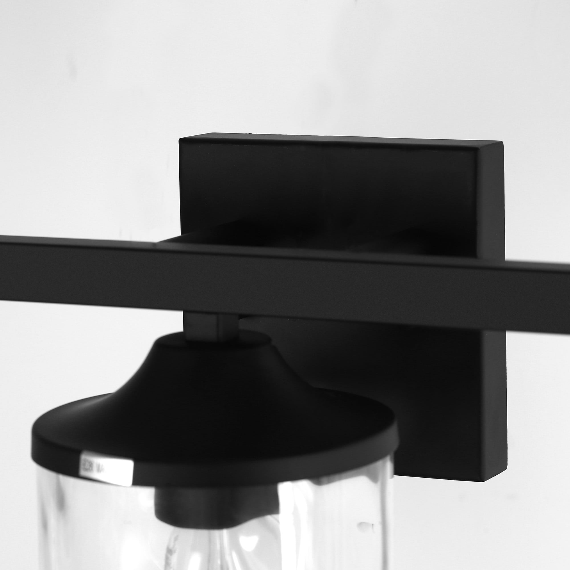 YANSUN 23.2 in 3-Light Vanity Mirror Light Bar, Black Light Fixture with Clear Stone Glass for Bathroom, Makeup Vanity, Dressing Room