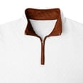 thumbnail image 7 of TOUMENY Men Zip Up Sweater High Neck Long Sleeve Solid Casual Comfy Slim Fit Pullover Fashion Knit Fall Winter Layer Tops Jacket White XXXL, 7 of 7