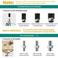 thumbnail image 4 of HOLKIE 3 inch Side Locking Stem Caster Wheels,3/8" -16 x 1-1/2" Threaded Swivel Casters Set of 4 Heavy Duty Casters,Gray, 4 of 10