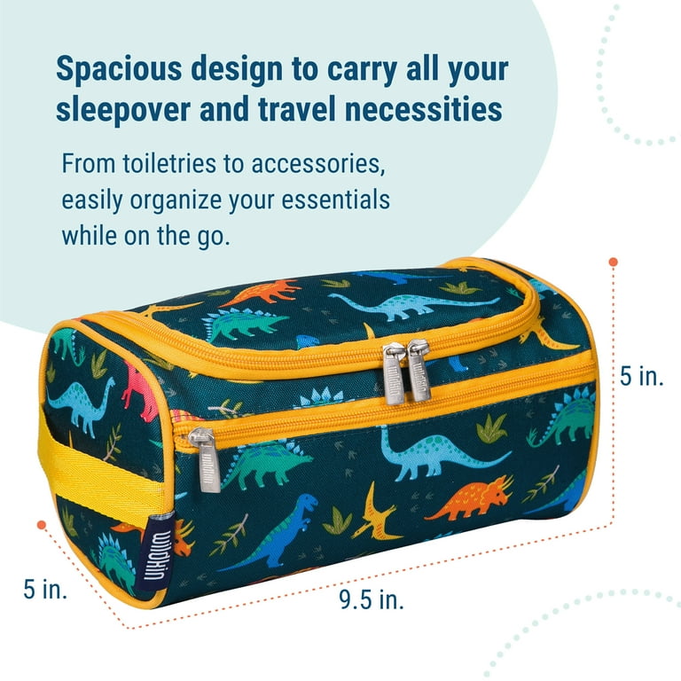Wildkin Kids Travel Bath Size Toiletry Bag with Zippered Front