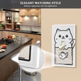 thumbnail image 5 of Yayeee Blank Wall Plate Cover 1-Gang 4.5"x2.7" Home Unused Decorative Outlet, Beige Chubby Cat, 5 of 7