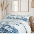 thumbnail image 6 of Ambesonne Coastal Duvet Cover Set, Seagull Mountain Sketch, 2-Calking, Blue White Navy, 6 of 7