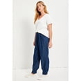 thumbnail image 3 of June & Vie Women's Plus Size Drawstring Denim Jogger, 3 of 4