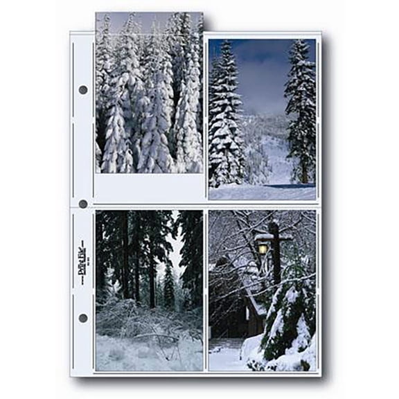 Print File G-Series Archival Photo Album Pages Holds Eight 4x6" Prints, Pack of 25