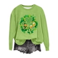 thumbnail image 3 of TaTaai Womens Holiday Graphic Sweatshirt St Patricks Day Long Sleeve Crewneck Loose Fit Casual Pullover Top Luck Theme Gift, 3 of 5