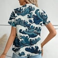 thumbnail image 4 of womens tops Western Button Down Shirt Women Cowgirl Short Sleeve Boho Tops Hawaiian Tropical Graphic Tees Summer Vacation Outfit beach vacation clothes for women, 4 of 6