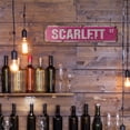 thumbnail image 5 of SCARLETT Vintage Style Rustic Street Sign – (2 Pack) Childrens Name Room Sign Retro Decorative Wall Sign for Home, Bar, Garage, or Outdoor Use | 4" X 18" Plastic Road Sign, 5 of 5