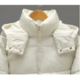 thumbnail image 6 of Yteetum Women's Stand Collar Quilted Puffer Jackets Oversize Zipper Quilted Puffer Hooded Jacket Outerwear Coat Womens Casual Solid Winter Thickened Long Sleeves Hooded Coat Fall Winter Clothes, 6 of 8