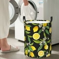 thumbnail image 4 of Lsque Lemon Fruits Flowers Leaves pattern Laundry Hamper Basket, Tall Woven Rope Hamper Basket for Clothes, Lightweight Storage Basket, Collapsible Waterproof-Small, 4 of 8