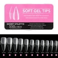 thumbnail image 2 of HILABEE 500Pcs Full Cover False Nail Tips Transparent Nails Extension, Artificial Nails, Water Drop, 2 of 9