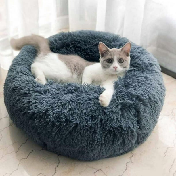 Monday Clearance Bedding Plush Round Pet Dog Bed, Comfortable Fuzzy Donut Cuddler Cushion for