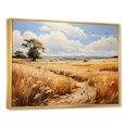 thumbnail image 3 of Designart "Meadow Serenity Yellow Wheat Fields II" Oversized Landscapes Framed Wall Art - Traditional Yellow Meadow Hallway Framed Wall Art Decor, 3 of 7