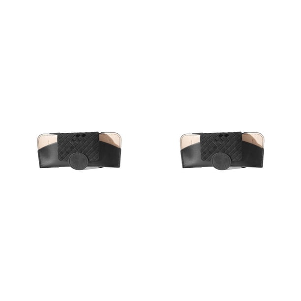 Kenally Soporte para gafas de sol para coche Clip para gafas, caja para gafas, caja para vehículo, tarjeta para automóvil, gafas, suministros Negro 2piezas Kenally CBP294915