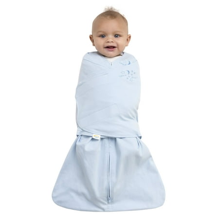 HALO Sleepsack Swaddle - 100% Cotton - Baby Blue - (Best Position For Baby To Sleep)