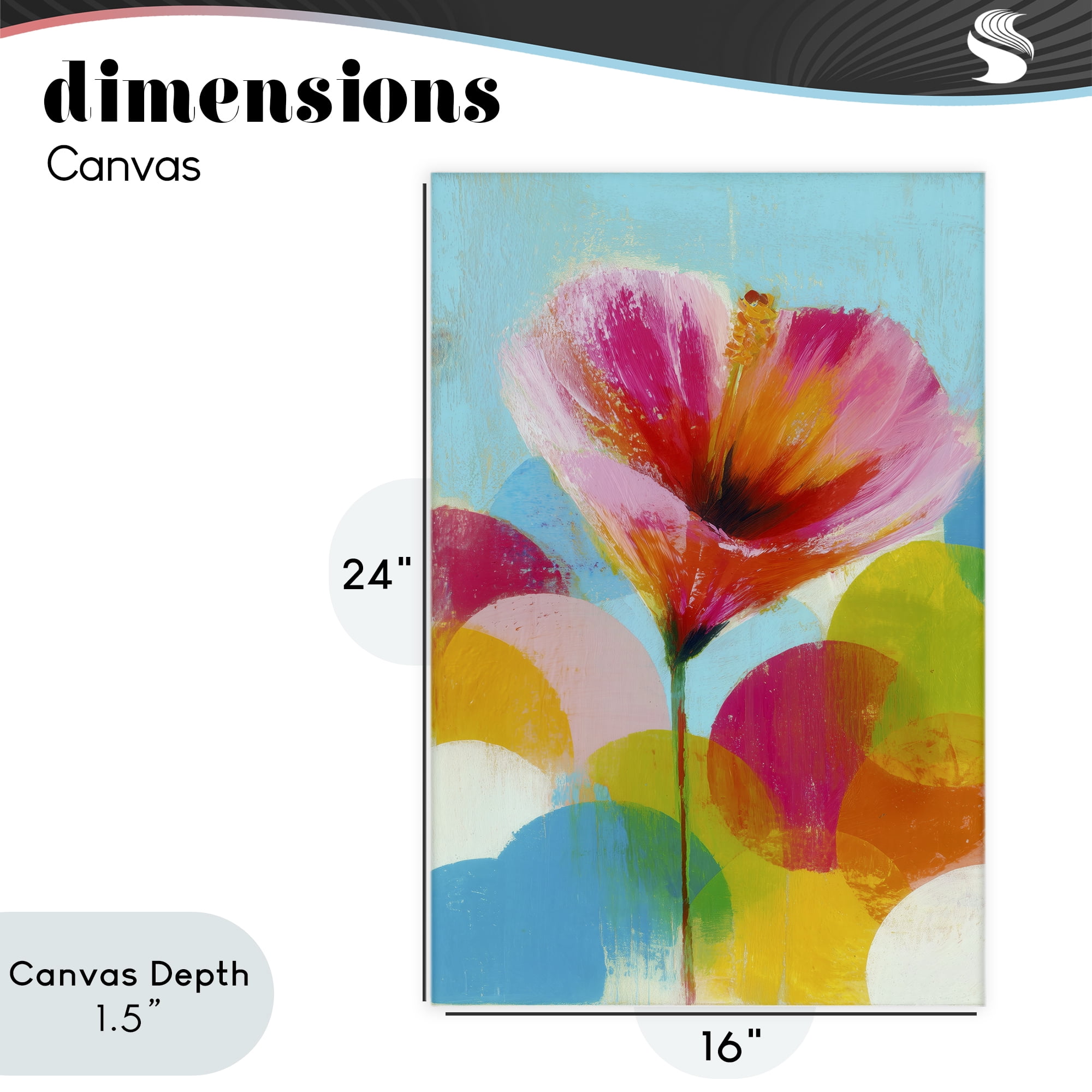 Stupell Industries Hibiscus In The Sun Canvas Wall Art, design by Chromatic Storm Studio