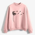 thumbnail image 4 of CEHVOM Femmes Mode Décontractée Imprimé Col Rond Ample Manches Longues Hauts Courts Blouse Chandails Sans Capuche Liquidation, 4 of 5