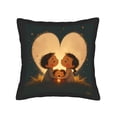 thumbnail image 4 of Set of 2 18x18in Throw Pillow Covers - Cozy Family Under Moonlight Design for Couch Bed Car - Heartwarming Pattern for Home Decor, 4 of 8