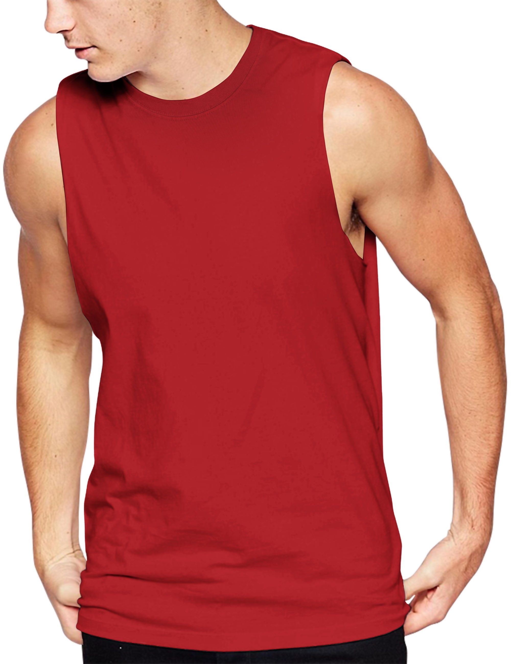 Men's sleeveless shirt Tie Dye peace sign decal design muscle tee tank top 