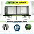 thumbnail image 4 of Plexalife - Mega 10' X 17' Gymnastics Style, Rectangular Trampoline Set with Premium Top-Ring Enclosure System - Green/Black, 4 of 6