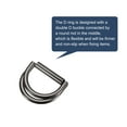thumbnail image 3 of Double D Ring Buckles, 10pcs 25mm(0.98") Metal Adjustable D Rings, Dark Gray, 3 of 5
