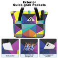 thumbnail image 2 of Tote Bag for Women - Modern Art Geometric Shoulder Bag - Large Utility Work Duffle Bag with Zipper Handbag for Travel, Work, Sprots, 2 of 5
